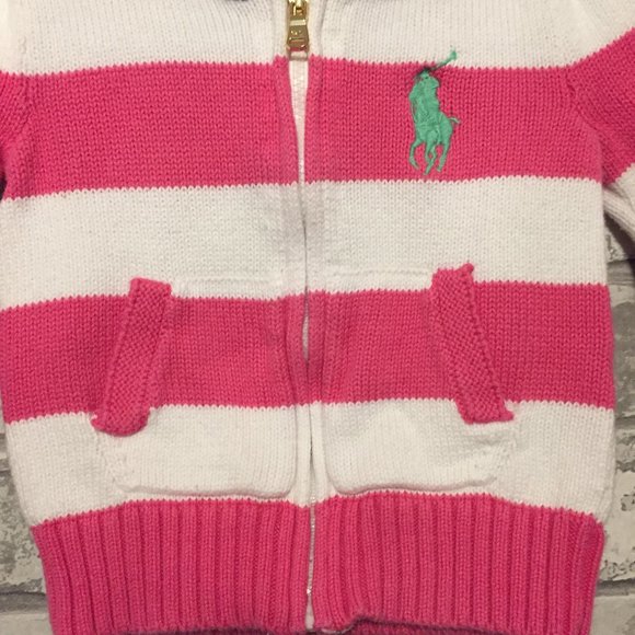 Ralph Lauren Zip-Up[ Sweater Size 9 Months - Picture 3 of 5